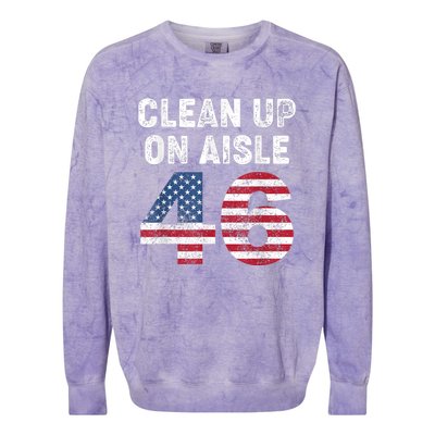 AntiBiden Clean Up On Aisle 46 Impeach Biden Colorblast Crewneck Sweatshirt