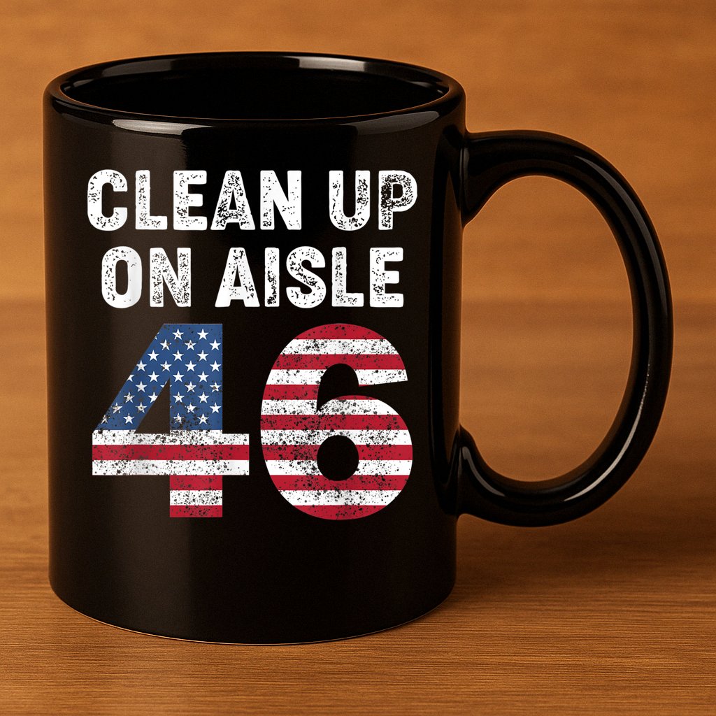 AntiBiden Clean Up On Aisle 46 Impeach Biden 11oz C Handle Ceramic Mug