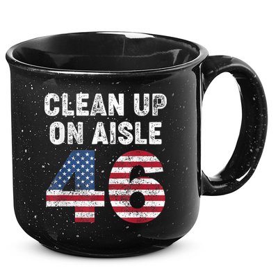 AntiBiden Clean Up On Aisle 46 Impeach Biden 15oz Campfire Ceramic Mug