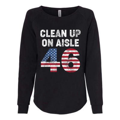 AntiBiden Clean Up On Aisle 46 Impeach Biden Womens California Wash Sweatshirt