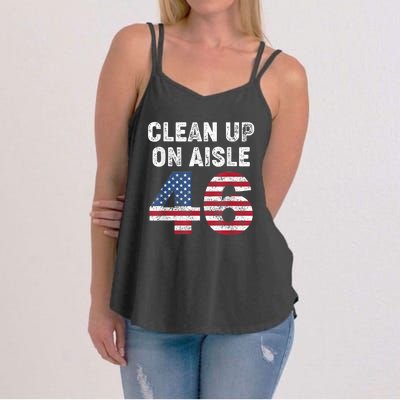 AntiBiden Clean Up On Aisle 46 Impeach Biden Women's Strappy Tank