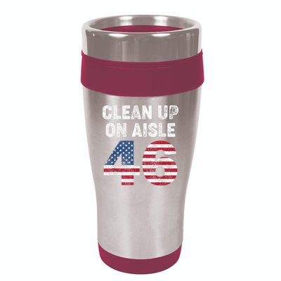 AntiBiden Clean Up On Aisle 46 Impeach Biden 16oz Travel Tumbler