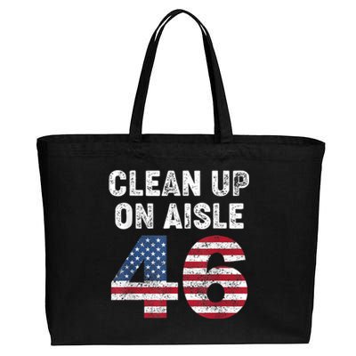 AntiBiden Clean Up On Aisle 46 Impeach Biden Cotton Canvas Jumbo Tote