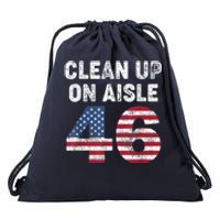 AntiBiden Clean Up On Aisle 46 Impeach Biden Drawstring Bag