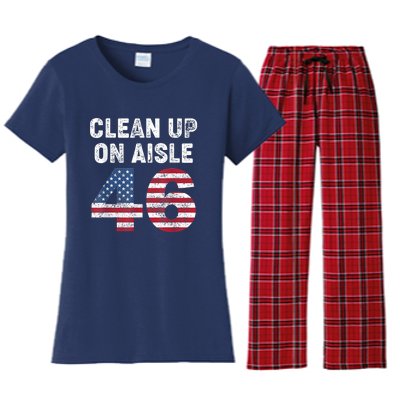 AntiBiden Clean Up On Aisle 46 Impeach Biden Women's Flannel Pajama Set