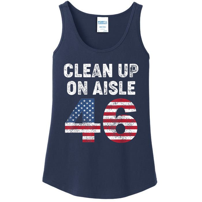 AntiBiden Clean Up On Aisle 46 Impeach Biden Ladies Essential Tank