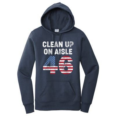 AntiBiden Clean Up On Aisle 46 Impeach Biden Women's Pullover Hoodie