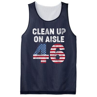 AntiBiden Clean Up On Aisle 46 Impeach Biden Mesh Reversible Basketball Jersey Tank