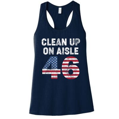 AntiBiden Clean Up On Aisle 46 Impeach Biden Women's Racerback Tank