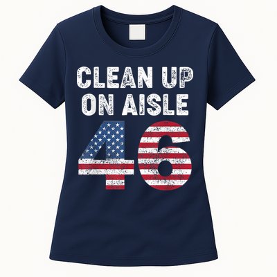 AntiBiden Clean Up On Aisle 46 Impeach Biden Womens T-Shirt