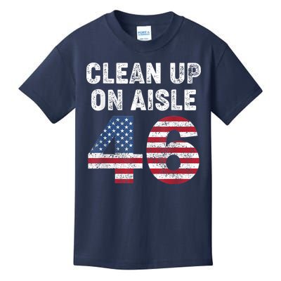 AntiBiden Clean Up On Aisle 46 Impeach Biden Kids T-Shirt