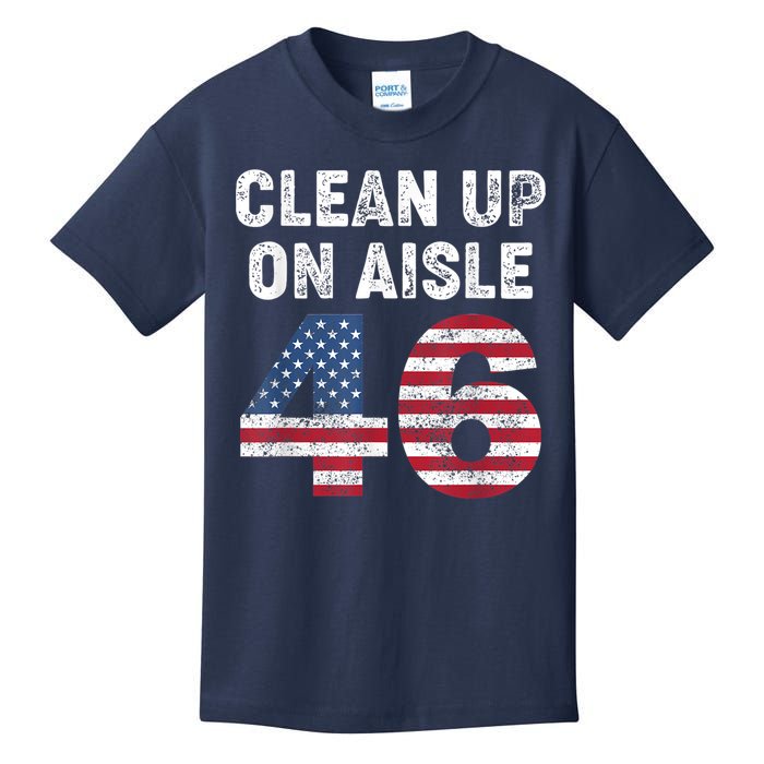 AntiBiden Clean Up On Aisle 46 Impeach Biden Kids T-Shirt