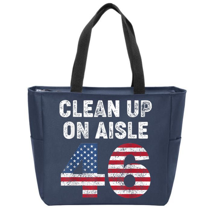 AntiBiden Clean Up On Aisle 46 Impeach Biden Zip Tote Bag