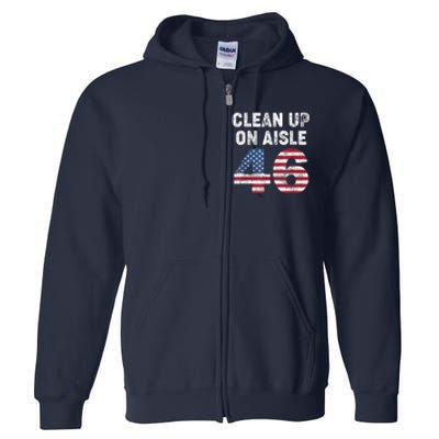 AntiBiden Clean Up On Aisle 46 Impeach Biden Full Zip Hoodie