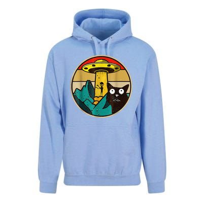 Alien Cat UFO Galaxy Ca Spaceship Funny Cat Tee Unisex Surf Hoodie