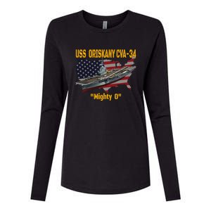 Aircraft Carrier Uss Oriskany Cva34 Veteran Day Father Day Gift Womens Cotton Relaxed Long Sleeve T-Shirt