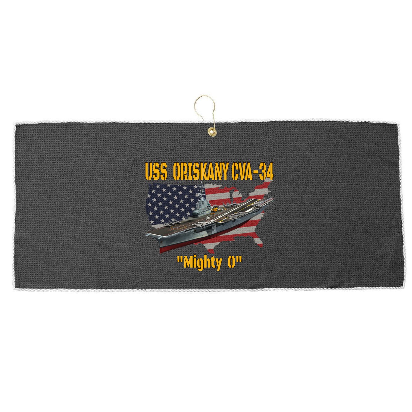 Aircraft Carrier Uss Oriskany Cva34 Veteran Day Father Day Gift Large Microfiber Waffle Golf Towel