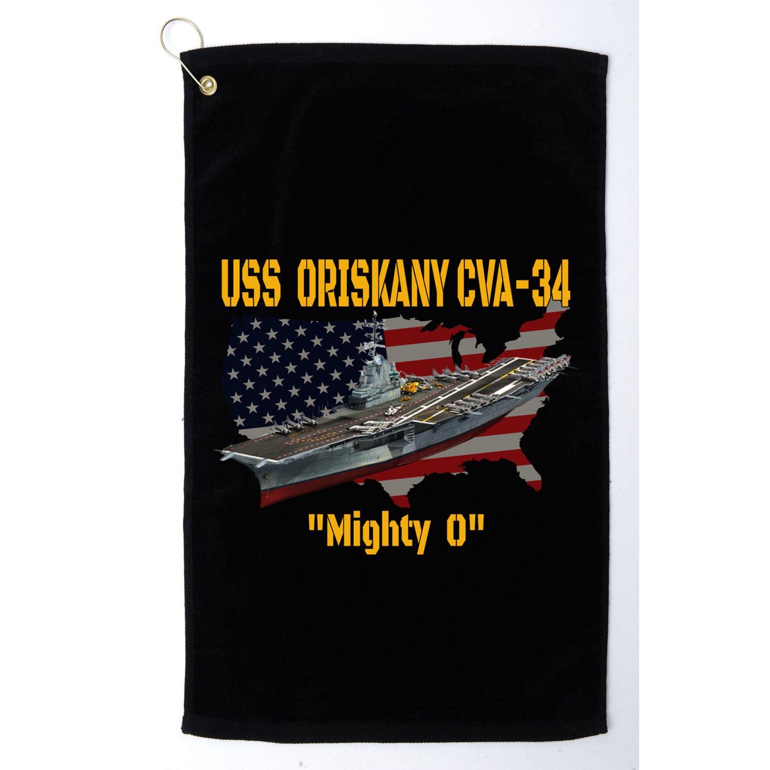 Aircraft Carrier Uss Oriskany Cva34 Veteran Day Father Day Gift Golf Towel