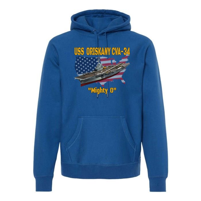 Aircraft Carrier Uss Oriskany Cva34 Veteran Day Father Day Gift Premium Hoodie