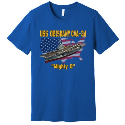 Aircraft Carrier Uss Oriskany Cva34 Veteran Day Father Day Gift Premium T-Shirt