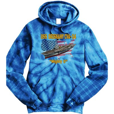 Aircraft Carrier Uss Oriskany Cva34 Veteran Day Father Day Gift Tie Dye Hoodie