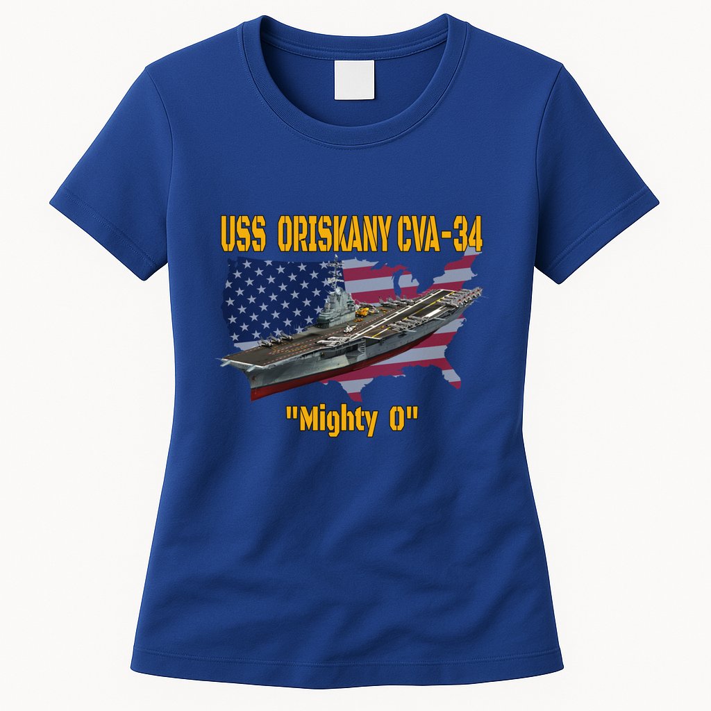 Aircraft Carrier Uss Oriskany Cva34 Veteran Day Father Day Gift Womens T-Shirt
