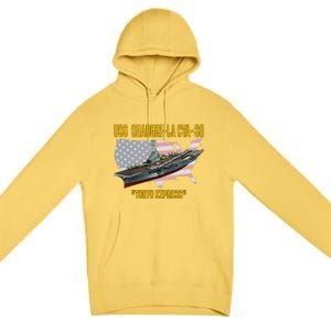 Aircraft Carrier USS ShangriLa CVA38 Veteran Father Day Premium Pullover Hoodie