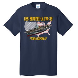 Aircraft Carrier USS ShangriLa CVA38 Veteran Father Day Tall T-Shirt