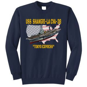 Aircraft Carrier USS ShangriLa CVA38 Veteran Father Day Tall Sweatshirt