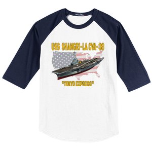 Aircraft Carrier USS ShangriLa CVA38 Veteran Father Day Baseball Sleeve Shirt