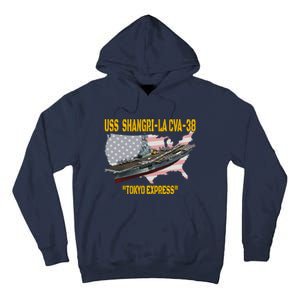 Aircraft Carrier USS ShangriLa CVA38 Veteran Father Day Tall Hoodie