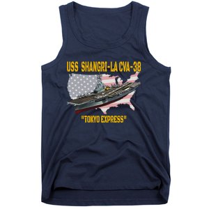 Aircraft Carrier USS ShangriLa CVA38 Veteran Father Day Tank Top