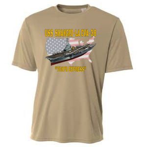 Aircraft Carrier USS ShangriLa CVA38 Veteran Father Day Cooling Performance Crew T-Shirt