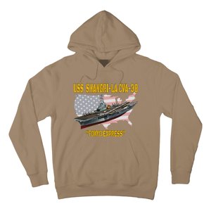 Aircraft Carrier USS ShangriLa CVA38 Veteran Father Day Hoodie