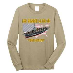 Aircraft Carrier USS ShangriLa CVA38 Veteran Father Day Long Sleeve Shirt