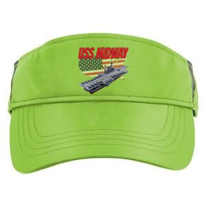 Aircraft Carrier Uss Midway Usa Flag Veteran Grandpa Dad Son Gift Adult Drive Performance Visor