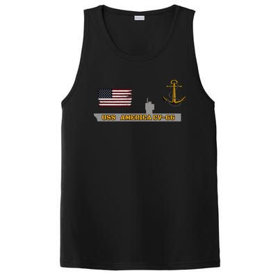 Aircraft Carrier Uss America Cvgift66 Warship Veteran Grandpa Cool Gift PosiCharge Competitor Tank