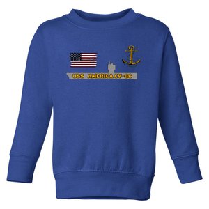 Aircraft Carrier Uss America Cvgift66 Warship Veteran Grandpa Cool Gift Toddler Sweatshirt