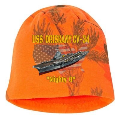 Aircraft Carrier USS Oriskany CV-34 Veteran Day Father Day Premium Kati - Camo Knit Beanie