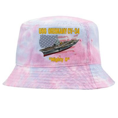 Aircraft Carrier USS Oriskany CV-34 Veteran Day Father Day Premium Tie-Dyed Bucket Hat