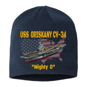 Aircraft Carrier USS Oriskany CV-34 Veteran Day Father Day Premium Sustainable Beanie