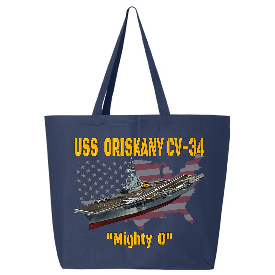 Aircraft Carrier USS Oriskany CV-34 Veteran Day Father Day Premium 25L Jumbo Tote