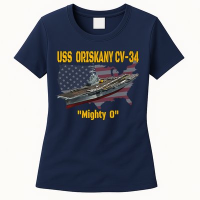 Aircraft Carrier USS Oriskany CV-34 Veteran Day Father Day Premium Womens T-Shirt