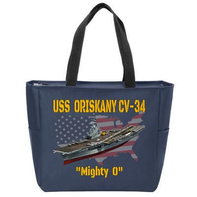 Aircraft Carrier USS Oriskany CV-34 Veteran Day Father Day Premium Zip Tote Bag