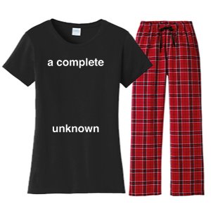 A Complete Unknown..01 Women's Flannel Pajama Set