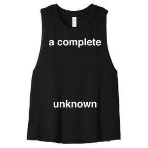 A Complete Unknown..01 Women's Racerback Cropped Tank