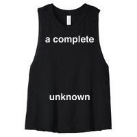 A Complete Unknown..01 Women's Racerback Cropped Tank