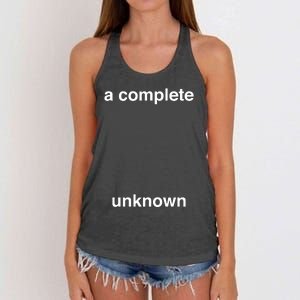 A Complete Unknown..01 Women's Knotted Racerback Tank