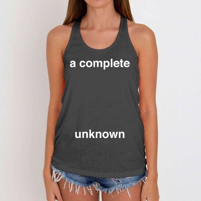 A Complete Unknown..01 Women's Knotted Racerback Tank