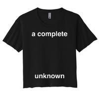 A Complete Unknown..01 Women's Crop Top Tee